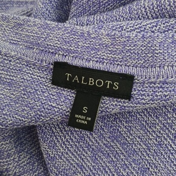 Talbots Sweater Purple Tunic Button 3/4 Sleeve Stretch Womens Size Small - Picture 5 of 6